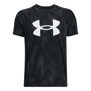 【UNDER ARMOUR】UA 男童 Tech BL 印花短T-Shirt_1363278-008(黑)