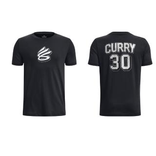 【UNDER ARMOUR】UA 男童 CURRY短T-Shirt_1376679-001(黑)