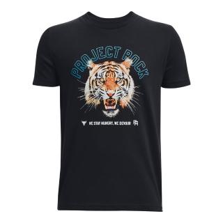 【UNDER ARMOUR】UA官方直營 男童 PJT Rock巨石強森 短T-Shirt 老虎 1377932-001(黑)