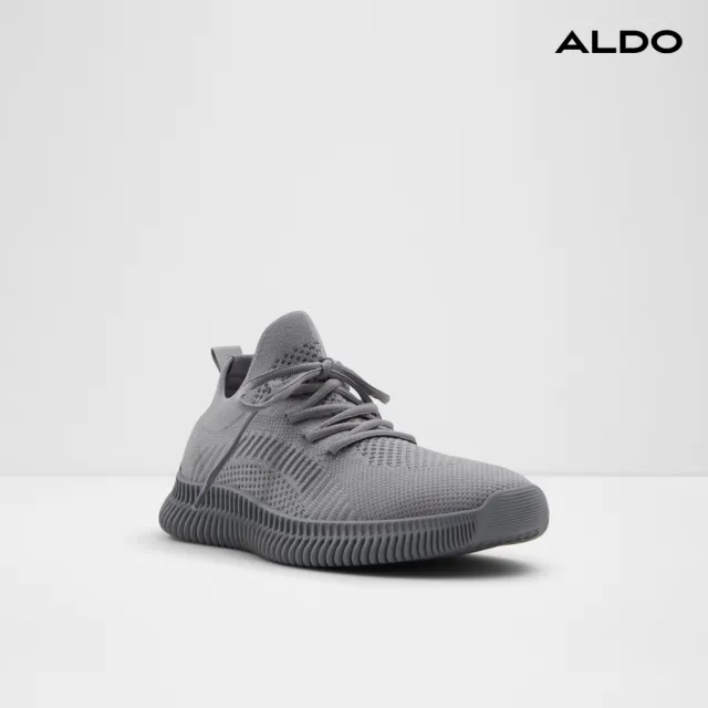 【ALDO】GILGAI-時尚綁帶編織休閒鞋-男鞋(灰色)