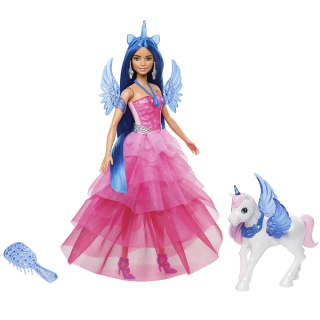 Barbie 芭比 65週年魔法公主和獨角獸組合