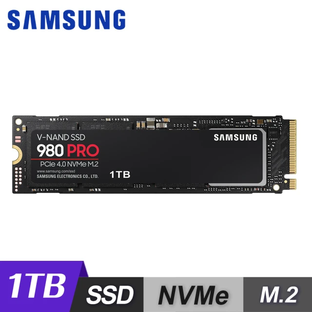 【SAMSUNG 三星】980 PRO PCle NVMe M.2 固態硬碟 1TB