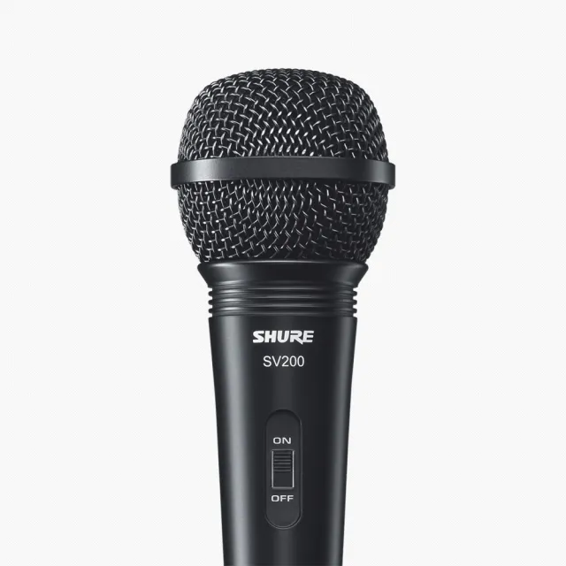 【SHURE】SV200-Q-X動圈式多功能有線麥克風(黑色)