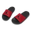 【NIKE 耐吉】拖鞋 Jordan Jumpman GS 大童 女鞋 黑 紅 喬丹 涼拖鞋(FQ1597-600)