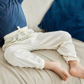 【好物良品】日本夏季居家冰絲涼感超彈力透氣兒童防蚊燈籠褲(4花色5尺碼)