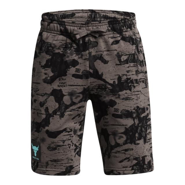 【UNDER ARMOUR】UA 男童 Pjt Rock巨石強森 Terry 運動短褲_1384068-176(印花)