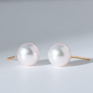 【Olivia Yao Jewellery】日本AAA 級 Akoya珍珠 18K 金耳環 7mm(Haute Collection)