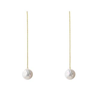 【Olivia Yao Jewellery】垂墜感巴洛克白珍珠耳環(Classic Collection)