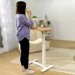 【Artso 亞梭】H形多功能移動升降邊桌+QS曲線椅(邊桌/升降桌/辦公椅/椅子)