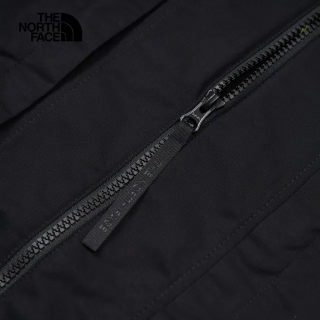 【The North Face 官方旗艦】北面UE男款黑色舒適透氣多口袋休閒短袖襯衫｜8861JK3
