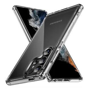 【YANG YI 揚邑】三星 Galaxy S24 / S24+ / S24 Ultra 軟硬雙料抗衝擊太空殼四角防摔電鍍按鍵掛繩孔手機殼