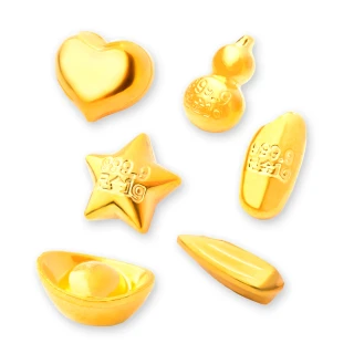 【福西珠寶】黃金金豆六件組 古法金幸運金豆1公克*6顆(金重6公克)