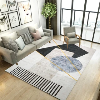 【西格傢飾】現代簡約水晶絨地毯140x200cm(加大地毯 防滑 地墊 沙發 遊戲墊 可機洗 保溫保暖)