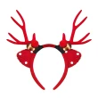 【摩達客】耶誕派對-立體白點紅色大鹿角聖誕髮箍(聖誕髮箍)