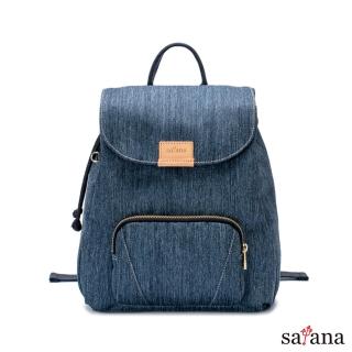 【satana】Denim 時尚束口後揹包/輕量後揹包(深丹寧藍★新品★)