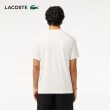 【LACOSTE】男裝-SPORT 3D 印花鱷魚皮透氣短袖T恤(白色)