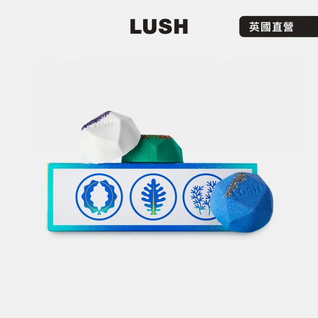 LUSH 嵐舒 涼の一服汽泡彈禮盒(泡澡球3入 / 清涼香氣)