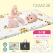 【PAMABE】嬰兒床墊+隔尿墊兩件組-60*120cm(透氣/竹纖維吸水/保潔墊/水洗床墊/嬰兒床/防抗敏)
