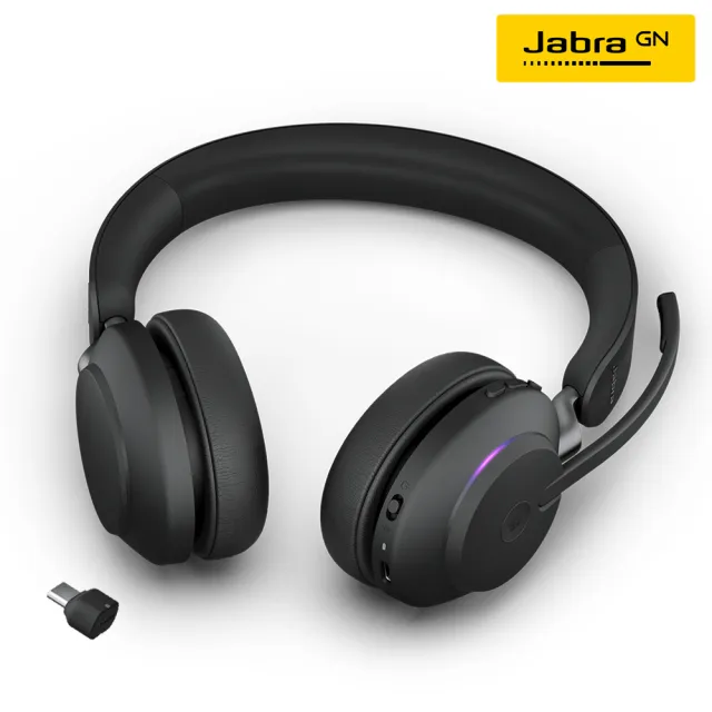 【Jabra】Evolve2 65 MS 商務藍牙耳機麥克風(Stereo 頭戴式立體聲耳機麥克風)