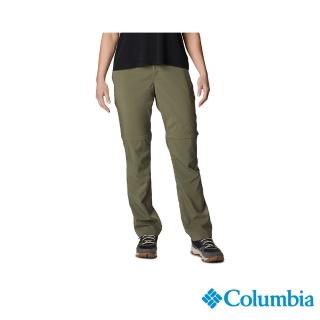【Columbia 哥倫比亞 官方旗艦】女款-Silver Ridge Utility超防曬UPF50防潑快排兩截長褲-軍綠色(UAR89440