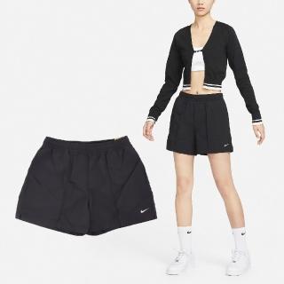 【NIKE 耐吉】短褲 NSW Everything Shorts 女款 黑 白 中腰 抽繩 運動褲 褲子(FV6623-010)