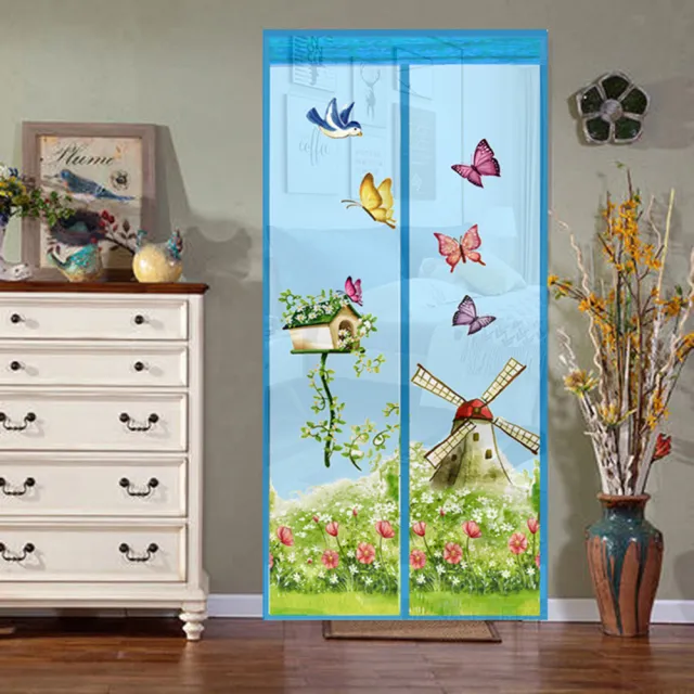 【半島良品】超靜音磁鐵開合魔鬼氈無痕安裝防蚊門簾(防蚊 門簾 紗窗 夏天 超靜音 無痕)