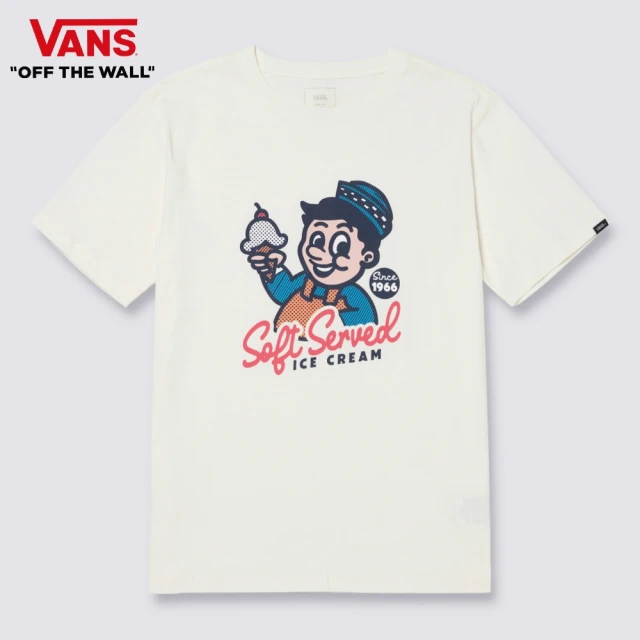 VANS 官方旗艦 Ice Cream Boy 男女款米白色短袖T恤