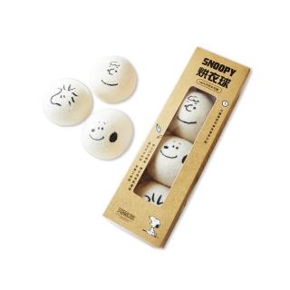 【SNOOPY 史努比】100%羊毛烘衣球 3顆/盒(附收納袋)