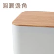 【isona】日式木紋極簡防塵延長線收納盒 前後出線孔 M號(收納盒 電源線收納盒 插座收納盒 集線盒)