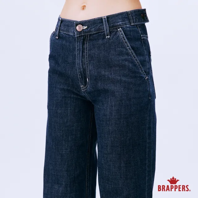 【BRAPPERS】女款 Boy friend系列-中腰全棉寬褲(深藍)