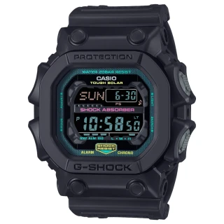 【CASIO 卡西歐】G-SHOCK螢光配色電子錶(GX-56MF-1)