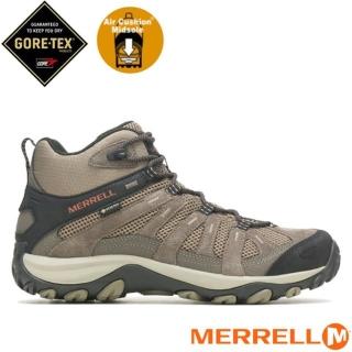 【MERRELL】男 ALVERSTONE 2 MID GORE-TEX 多功能防水透氣登山健行鞋.登山鞋(ML036917-深褐色 黑)