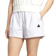 【adidas 愛迪達】TECH WV Shorts 女款 白色 運動 休閒 尼龍 寬鬆 短褲 IM8828