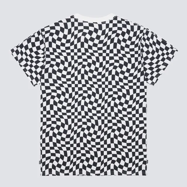 【VANS 官方旗艦】WAVY 女款黑白棋盤格短袖T恤