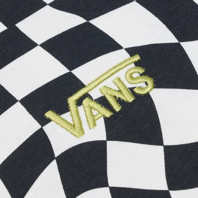 【VANS 官方旗艦】WAVY 女款黑白棋盤格短袖T恤