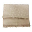 【COACH】C LOGO 羊毛混桑蠶絲巾圍巾(絲光卡其)