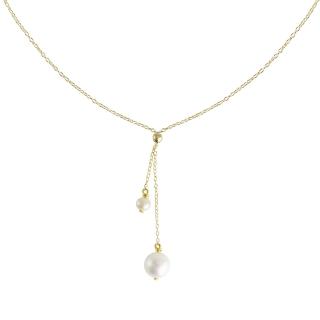 【Olivia Yao Jewellery】14K合金 天然珍珠 Y字項鍊(Pearl Bell Collection/送禮首選)