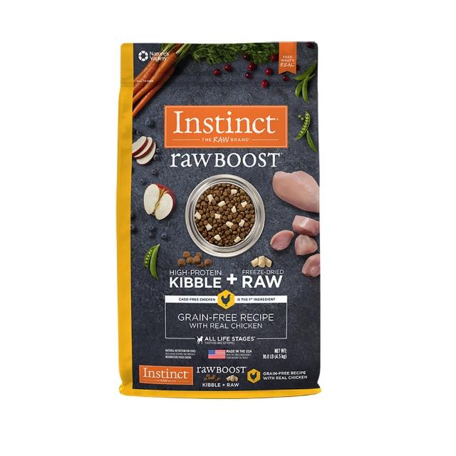 【Instinct原點】雞肉凍乾全犬配方10lb(WDJ 添加純肉塊 狗飼料 無穀飼料 肉含量74%)