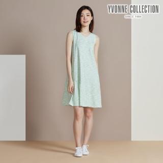 【YVONNE 以旺傢飾】網路限定 機能花紗無袖洋裝(新芽綠)