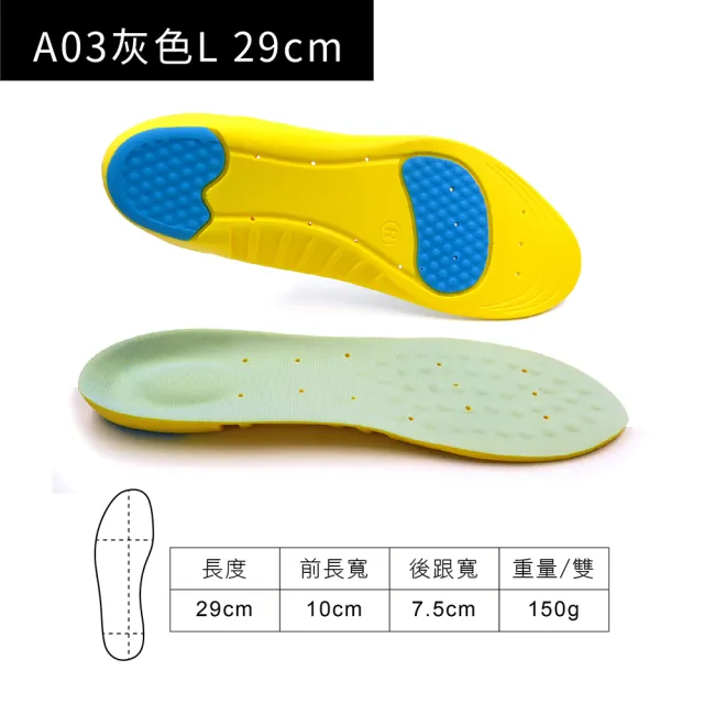 【糊塗鞋匠】C225 PU複合GEL運動鞋墊(3雙)