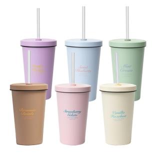 【Oolab 良杯製所】二代冰淇淋系列 陶瓷易潔層吸管杯550ml(吸管杯)