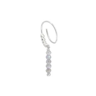 【Olivia Yao Jewellery】圓舞拉長石純銀單耳環(Frank & Promise Collection)