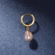 【Olivia Yao Jewellery】日常百搭款 天然珍珠金色圈圈單支耳環(OURO Collection/聖誕/送禮)