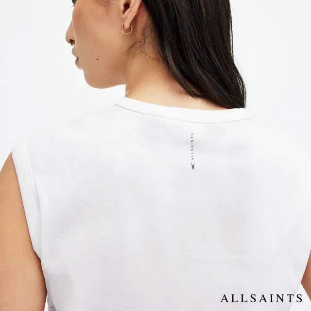 【ALLSAINTS】SONNY 純棉修身抽繩背心-白 W025JA(修身版型)