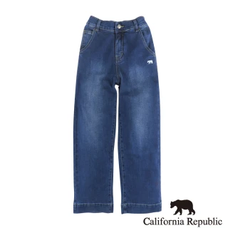 【California Republic】CALIFORNIA基本款寶藍色牛仔寬褲(女版)