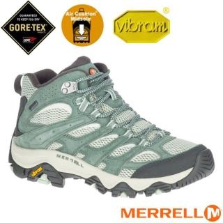 【MERRELL】女 MOAB 3 MID GORE-TEX☆ 多功能防水透氣登山健行鞋.登山鞋(ML036304 薄何綠)