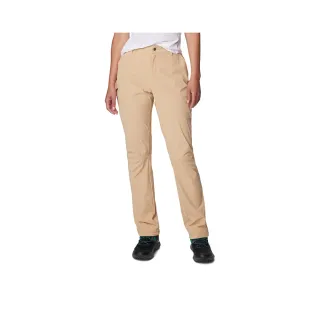 【Columbia 哥倫比亞 官方旗艦】女款-鈦 Summit Valley™超防曬UPF50防潑長褲-卡其色(UAR91030KI/IS)