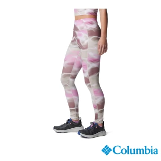 【Columbia 哥倫比亞】女款-Boundless Trek™快排緊身內搭褲-水波紋印花(UUAR78140LQ/IS)