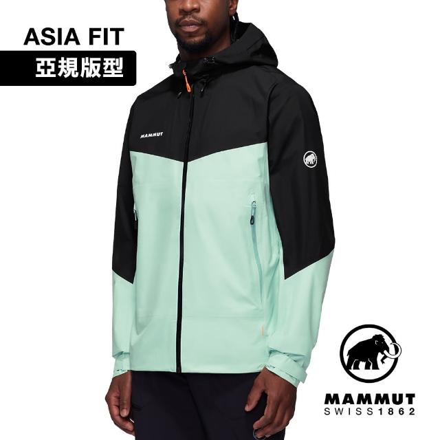 【Mammut 長毛象官方直營】Convey Tour HS Hooded AF GTX防風防水連帽外套 薄荷綠/黑 男款 #1010-28452