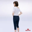 【BRAPPERS】女款 玉石丹寧系列-wonder jade中腰彈性七分褲(深藍)